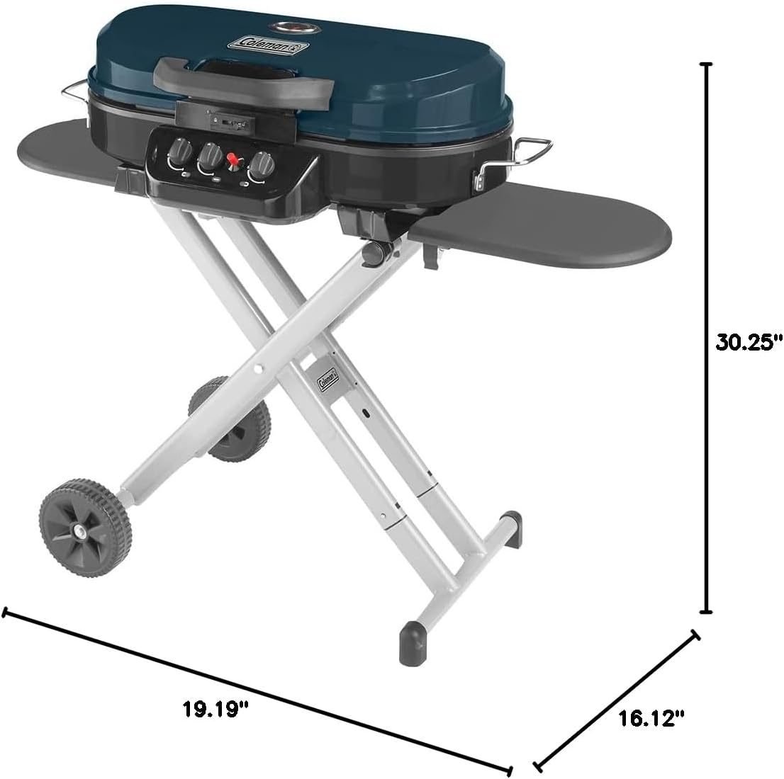 Coleman RoadTrip 285 Portable Stand-Up Propane Grill with 3 Adjustable Burners & Instastart Ignition, 20,000 BTUs of Power for Outdoor Cooking, Camping, Tailgating, Grilling, BBQs, & More image 2