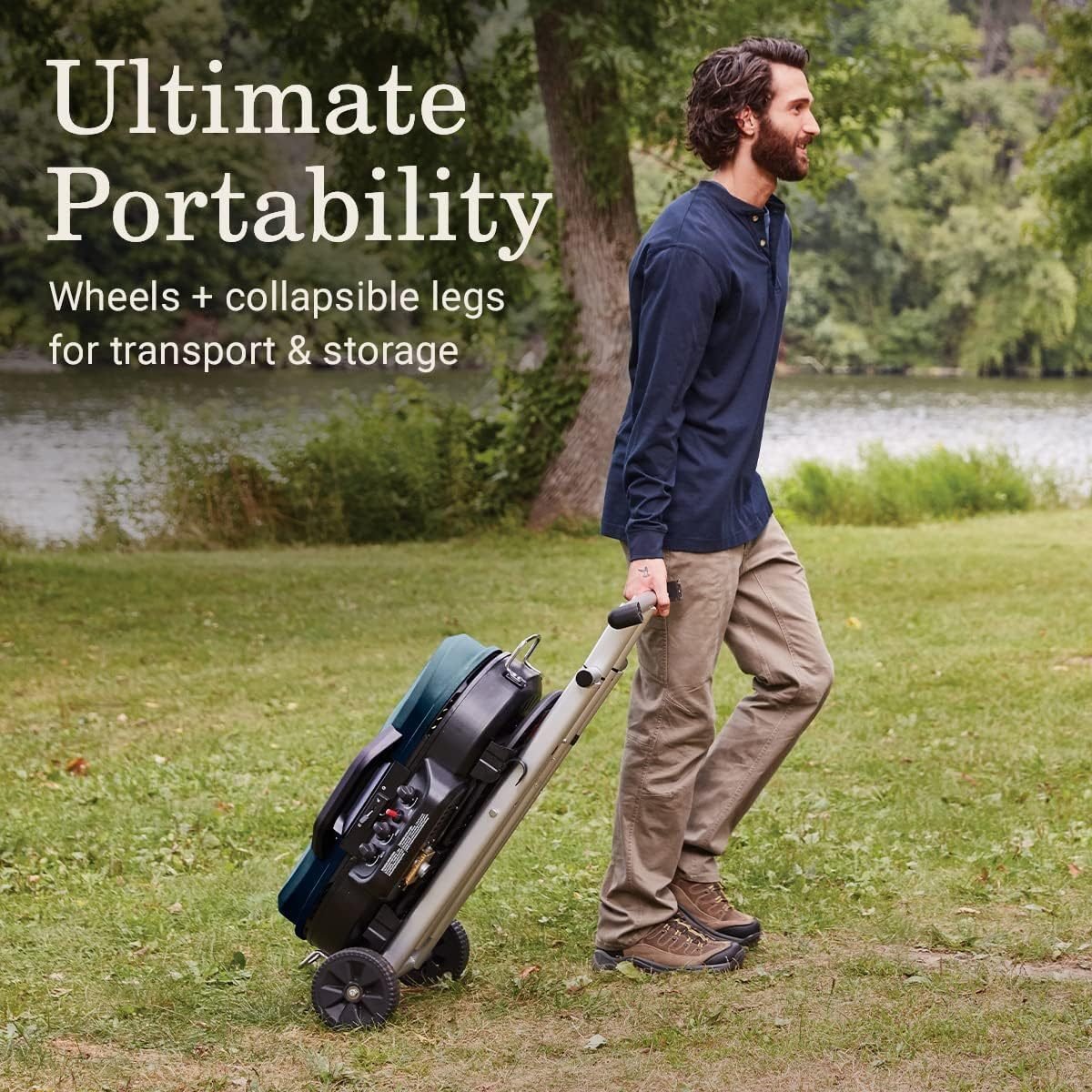 Coleman RoadTrip 285 Portable Stand-Up Propane Grill with 3 Adjustable Burners & Instastart Ignition, 20,000 BTUs of Power for Outdoor Cooking, Camping, Tailgating, Grilling, BBQs, & More image 4